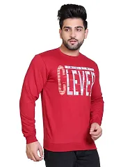 E-MAX Semi Winter Casual Wear Printed Cotton Blend Round Neck Full Sleeve T-Shirt for Mens-9409-thumb2