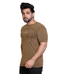 E-MAX Summer Casual Wear 100% Cotton Half Sleeve Round Neck T-Shirts for Men's-thumb1