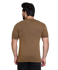 E-MAX Summer Casual Wear 100% Cotton Half Sleeve Round Neck T-Shirts for Men's-thumb3