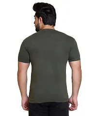 E-MAX Summer Casual Wear Pure Cotton Half Sleeve Round Neck T-Shirts for Men's-thumb3