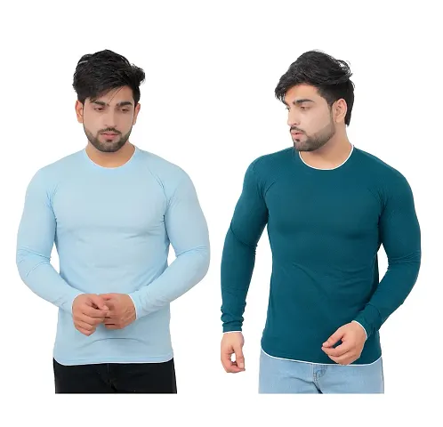 E-MAX Summer Casual Wear Soft Breathable Fabric Round Neck (Pack of 2 pc) T-Shirt for Men's
