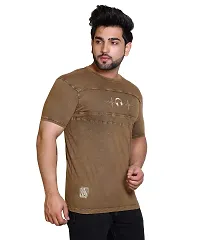 E-MAX Summer Casual Wear 100% Cotton Half Sleeve Round Neck T-Shirts for Men's-thumb2