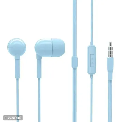 Stylish Music Earphone Wired Headset Blue