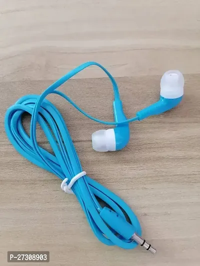 Stylish Headphone In Ear Wired Earphones With Mic Sky Blue