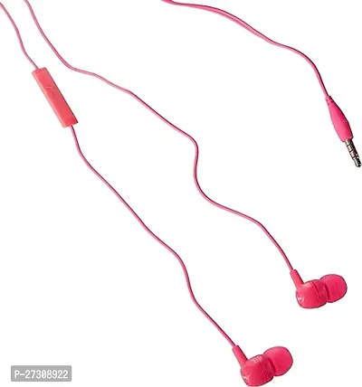 Stylish 9 In-Ear Stereo Headphones With Microphone For Mobile Phone Pink