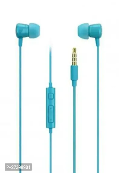 Stylish Music Earphone Wired Headset Black Blue In The Ear