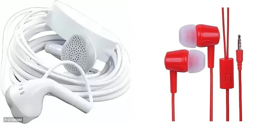 Stylish C3 Wired On Ear Earphone With Mic White Pack Of 2