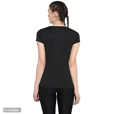 Trendy Poly Blend T-Shirt for Women-thumb3