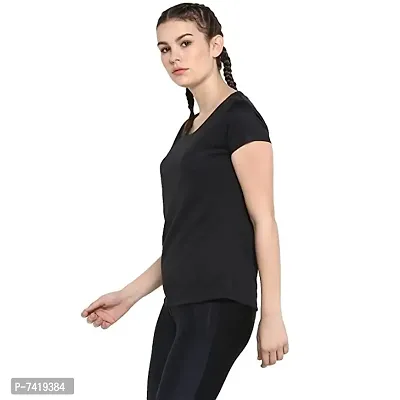 Trendy Poly Blend T-Shirt for Women-thumb4