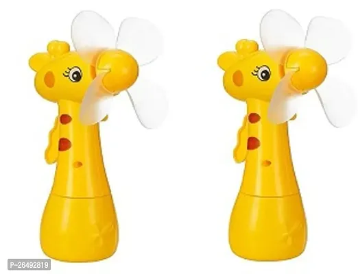 Kids Mini Portable Fan Toy For Kids Yellow - Pack Of 2-thumb0