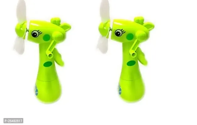 Kids Mini Portable Fan Toy For Kids Green - Pack Of 2