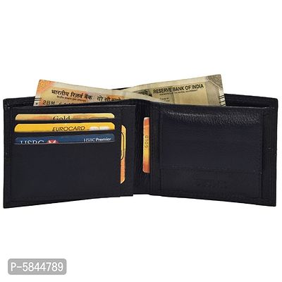 FASHION VILLA  Black Leather Wallet