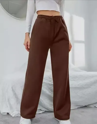 Stylish Fancy Wool Solid Trousers For Women Pack Of 1