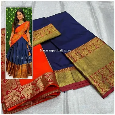South Indian Style Lehenga Choli - Evilato Online Shopping