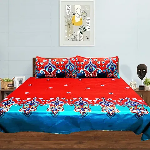 Comfortable Microfiber Queen Size Bedsheet with Pillow Covers