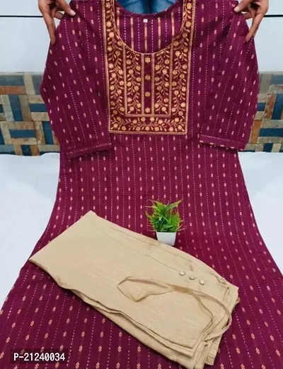 Stylish Cotton Kurta Bottom Set For Women