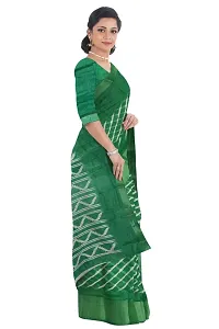 Women Fashion cotton saree With Unstitched Blouse (Green)-thumb1