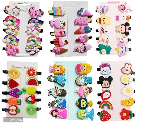 MANODHRUVA 10 Clips Mix Designs Girlish Hair Clips Set Baby Hairpin for Kids Girls Toddler Barrettes Hair Accessories, Total 10 Hair Clips