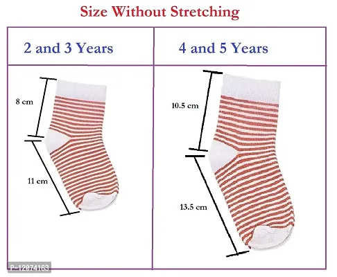 MANODHRUVA Stripes Socks for Kids, 6 Pairs (2 and 3 Years)-thumb2