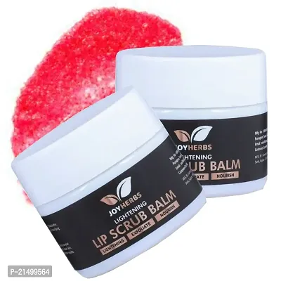 JOYHERBS Natural Lip Scrub For Dark Lips To Lighten Pink For Women And Men For Pigmented Lips 20 Gram(PACK OF 2) | Lip Brightening, Lip Whitening Scrub For Dark Lips, Dull, Dry And Chapped Lips-thumb0