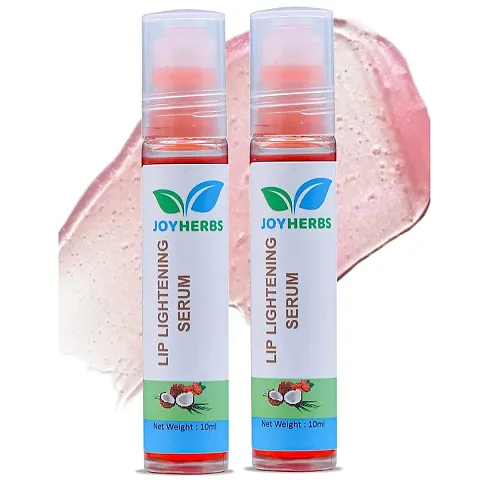 JOYHERBS Lip Lightening Lip Serum Roll On For Dry and Dark Lips to Pink Lips 10 ML (Pack of 2) For Visibly Plump, Glossy, Shiny and Soft Lips | Vitamin E, Orange Oil and Fragrance - Paraben Free