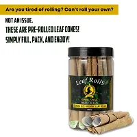 Herbal 100 mm King Size Leaf Rolls Ready To Use Cones Jar Of 25 Pcs Pack With 1 Fillings Stick Super Slow Burning-thumb2