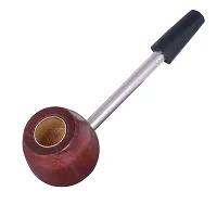 Herbal Captain Tobacco Pipe Steel Finished Smoking Pipe With Brass Bong Filters Screen Filter Durable Handmade-thumb2