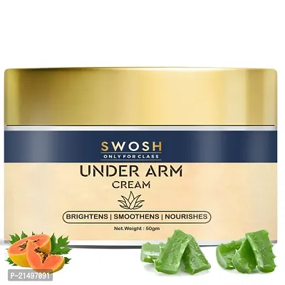 SWOSH Natural Under Arm Brightening and Lightening Cream For Women and Men(50 gram) Visible Brightens and Lightens(Darkness Removal0 | Fresh, Odorless and Sweat Control