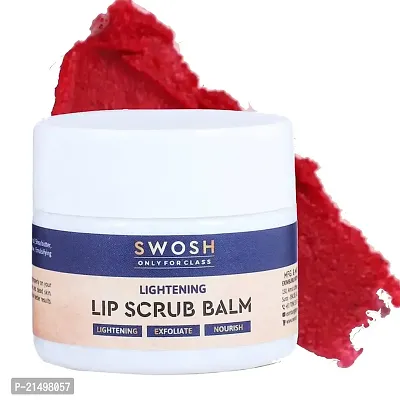 Swosh Lip Scrub For Dark Lips To Lighten Pink For Women And Men For Pigmented Lips 20 Gram | Lip Brightening and Lightening Scrub For Dark Lips, Dull, Dry And Chapped Lips Enriched With Beeswax(Honey)