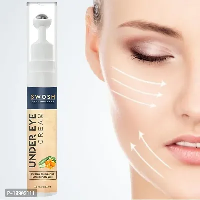 SWOSH Under Eye Cream|Reduces Dark Circles, Fine Lines, Wrinkles, Puffy Bags|Brightens, Firms 15 ML