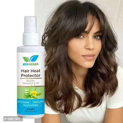 JOYHERBS Hair Heat protector Spray for Hair Straightening, Anti Frizz and Smoothing Hair Spray (100 ml)-thumb0