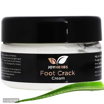 JOYHERBS Foot Crack Cream For Damaged, Rough, Dry and Cracked Heels - Women and Men(50 gram) - Moisturizer, Hydrates and Makes Feet Soft and Smooth | Natural and Vegan - Paraben Free-thumb0