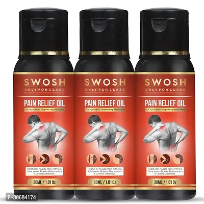 SWOSH Ayurvedic Body Pain Relief Oil 90 ml For Joint Pain and Muscle Reliver Oil - A Blend of Natural Oils