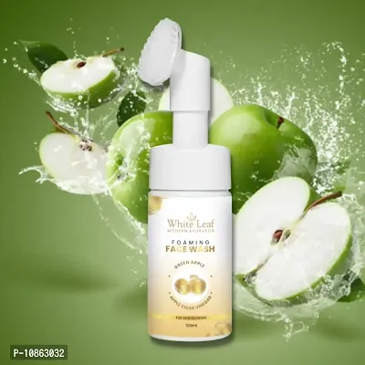 White Leaf Apple Cider Vinegar Foaming With Brush For Normal To Combination Skin Face Wash  (100 ml)