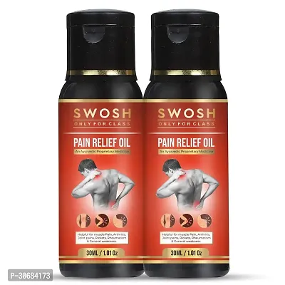 SWOSH Ayurvedic Body Pain Relief Oil 60 ml For Joint Pain and Muscle Reliver Oil - A Blend of Natural Oils