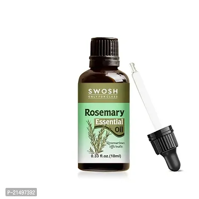 SWOSH Rosemary Oil for Dry Hair  Scalp - 10 ml (0.34 fl oz) - Natural Essential Oil for Healthy Hair, Skin  Diffuser