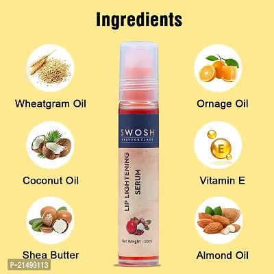 SWOSH Lip Lightening Serum Roll On 10 ML for Visibly Soft and Plump and Lightens Dry and Dark Lips To Pink(Orange Oil and Vitamin E) 100% Vegan, Natural - Paraben and Sulfate Free-thumb3