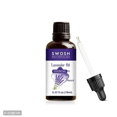 SWOSH Pure and Natural Lavender Essential Oil 10 ml (0.34 fl oz) for Healthy Skin and Hair
