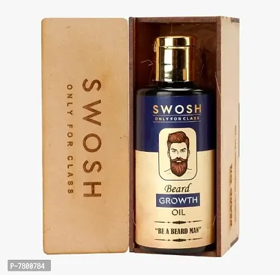 SWOSH Beard Growth Oil For Longer and Thicker Beard Infused with Vitamin E and Sesame Oil for Men &ndash; 50ml