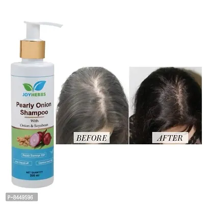 JOYHERBS Ayurvedic  Herbal, Natural Red Onion Shampoo 200 ML For Men  Women For Anti-hair Fall