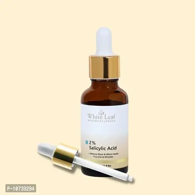 White Leaf 2% Salicylic Acid Face Serum 30Ml For Women  Men | For Acne, Blackheads Or Oily Skin