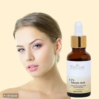 White Leaf 2% Salicylic Acid Serum For Acne, Blackheads  Open Pores | Reduces Excess Oil 30 Ml