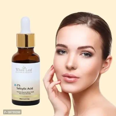 White Leaf 2% Salicylic Acid Serum, Removes Dead Skin Cells, Smoothens Texture Glowing Skin (30Ml)