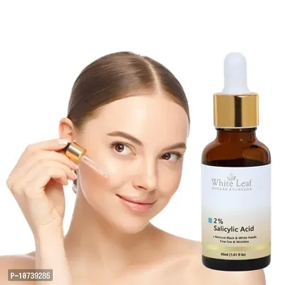 White Leaf Anti Acne Serum, For Oily  Acne Prone Skin, Blackheads| 2% Salicylic Acid Serum 30Ml-thumb0