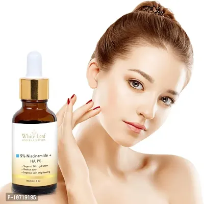 White Leaf 5% Niacinamide Face Serum| For Acne Clear Skin| Reduces Dark Spots  (30 Ml)