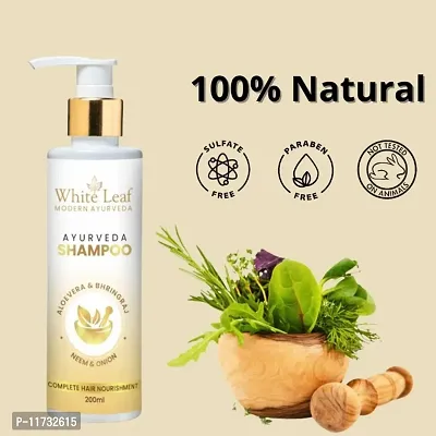 White Leaf Ayurvedic Herbal Shampoo Hair Cleanser Red-thumb0