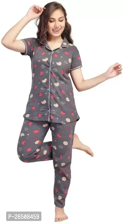 Beautiful Cotton Printed Nightwear For Girls-thumb0