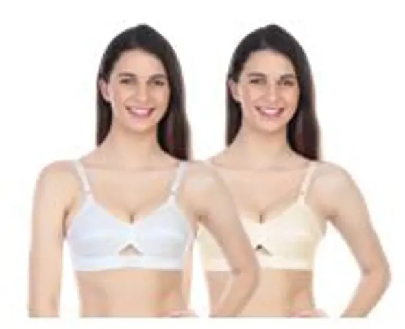 Stylish Fancy Solid Non Padded Bras For Women Pack Of 2