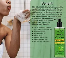 BROER Acne Clean 1% Salicylic Acid Body Wash - with Tea Tree Oil for Oily  Acne Prone Skin | Tea Tree Shower Gel | Salicylic Acid Shower Gel | SLS  Paraben Free - 200ml-thumb2