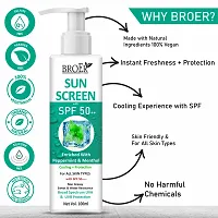 BROER Naturals SPF 50 Sunscreen Lotion ICY Freshness | Enriched with Menthol  Peppermint | Uva  Uvb Protection | Water Resistance - (pack of 3) 300ml-thumb1